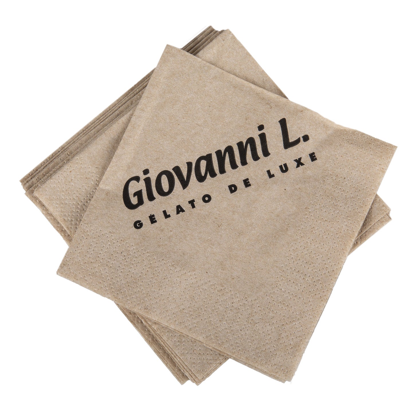 Servietten braun mit Logo 24x24