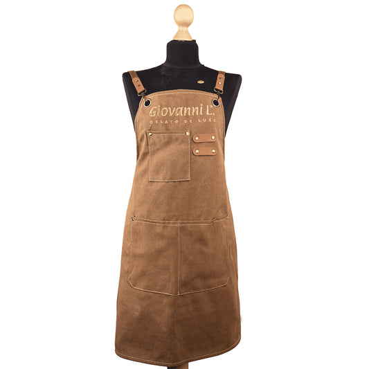 GL Latzschürze Braun mit Logo